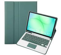 leleyo Funda con Teclado para Samsung Galaxy Tab A11+ de 11 Pulgadas, Cubierta Inteligente con Teclado táctil, magnético, extraíble, Bluetooth, QWERTY, Color Verde