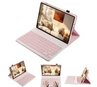 leleyo Funda con teclado para tablet Huawei MatePad/M6 de 10.8 pulgadas, cubierta inteligente magnética con teclado Bluetooth inalámbrico extraíble para Huawei MatePad/M6, rosa