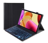 leleyo Funda con teclado retroiluminado para tablet Amazon Fire Max 11 de 11 pulgadas, cubierta inteligente magnética con teclado Bluetooth inalámbrico extraíble retroiluminado para Fire Max 11, color