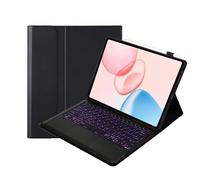 leleyo Funda de Teclado para Honor Pad 10 de 12.1 Pulgadas, Cubierta Inteligente con Teclado táctil, retroiluminado, magnético, extraíble, inalámbrico, QWERTY, Color Negro