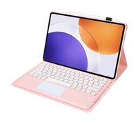 leleyo Funda de Teclado para Xiaomi Pad 7S Pro de 12.5 Pulgadas, Cubierta Inteligente con Teclado táctil, magnética, extraíble, inalámbrico, QWERTY, Color Rosa