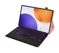 leleyo Funda de Teclado para Xiaomi Pad 7S Pro de 12.5 Pulgadas, Cubierta Inteligente con Teclado táctil, retroiluminado, magnético, extraíble, inalámbrico, QWERTY, Color Rosa