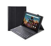 leleyo Funda Teclado para Amazon Fire HD 10 (2021/2023) de 10.1 Pulgadas Capa con Teclado Inalámbrico Magnético QWERTY Desmontable para Fire HD 10 13/11Generation (Negro)