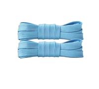 Leliafleury 2 pares de cordones planos fluorescentes que brillan en la oscuridad, cordones luminosos de repuesto para zapatos deportivos, azul celeste, 100cmx10mm