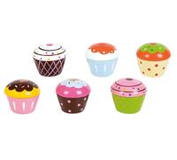 Lelin Madera Comida Muffins Juguetes Tienda de Juguetes Cocina Accesorios Comida Cupcakes