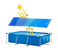 Leling Burbujas - Cubierta Piscina Solar Rectangular, Película Aislamiento Térmico Para Piscina, Lona Solar Protección UV Marco Interior Exterior 300x200cm