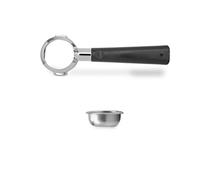 LELIT Bottomless Strainer Holder LELIT57 - Incluye filtros de acero inoxidable - Mango clásico - PLA570V - Plata/Marrón Plata/Marrón