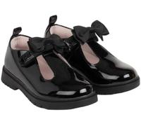 Lelli Kelly Kaya T-Bar - Zapatos escolares para niñas con lazos desmontables, negro (black patent), 31 EU