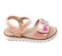 Lelli Kelly Sandalia Nina LKCA5561, rosa o blanco con corazones, para niña, suela amortiguada, doble, Rosa, 27 EU
