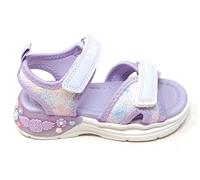 Lelli Kelly Sandalia Rita LKCL5530, lila, con luces LED en el talón, para niña, suela amortiguada, doble, Lila., 33 EU