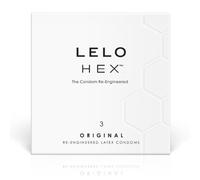 LELO HEX Preservativo Caja 3 Uds - Alta Sensibilidad Con Diseño Innovador