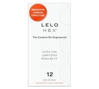 LELO HEX Original Condones Ultrafinos con Mayor Resistencia, Preservativos para Hombre, 54 mm de Diámetro (12)