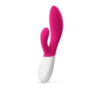 LELO INA WAVE 2, Juguete Erótico de Doble Acción, Conejito Vibrador para Mujer con Tecnología WaveMotion y 12 Modos de Placer, Cerise