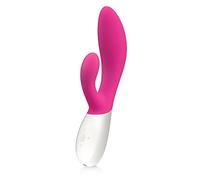 Lelo INA Wave Conejito Vibrador Cerise: Conejito Rampante con balanceo. Estimula Clítoris y Punto G con 10 modos de Vibración. 1 año de Garantía., Rosa