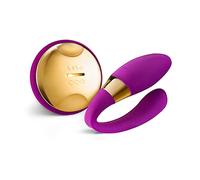 Lelo TIANI 24K Vibrador para Parejas con Anillo de Oro Deep Rose: Juguete Sexual con Mando a Distancia, Sumergible y Recargable. 1 año de Garantía.