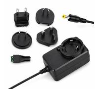 Leloco Fuente de alimentación universal de 12 V, 3 A, adaptador de CA 100-240 V a 12 V CC, con enchufe de UE, UK/AU, enchufe de 5,5 x 2,1 mm, adaptador de corriente de 36 W para router, LED, cámara