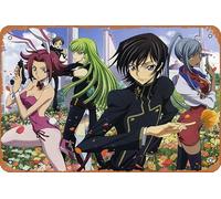 Lelouch Lamperouge Suzaku Kururugi Code Geass C C Kallen Kozuki Rolo Lamperouge Villetta Nu Anime Poster Home Wall Art Decor Retro Metal Tin Sign 20.3x30.5 cm