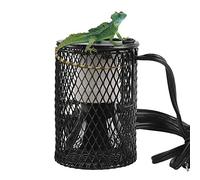 Lelukee Lámpara de calor para reptiles con jaula, kit de calor de cerámica de 100 vatios, emisor para mascotas, sin daños ni luz para tortugas, serpientes, lagartos, ranas, polluelos