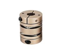 Leluo 1 pieza de acoplamiento de aluminio D32 L41 de doble diafragma, acoplador de eje de motor flexible de 32 mm de diámetro y 41 mm de longitud, cardán for impresora 3D arreglar munt(13X13mm)