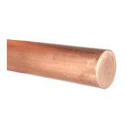Leluo Barra redonda de cobre T2 de 12 mm a 80 mm for aplicaciones de puesta a tierra e investigación sobre conducción de calor e inducción electromagnética. Bricolaje(80x500mm)