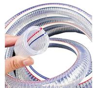 Leluo Tubo de acero reforzado con alambre de PVC for suministro de agua, aceite, plástico transparente Flexibilidad(16x21mm)