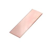 Leluo Varillas de cobre T2, barra plana sólida, barra cuadrada de cobre, espesor 3 mm, 4 mm, 5 mm, 6 mm, 8 mm, 10 mm, 12 mm, 15 mm, longitud 500 mm Bricolaje(3 x 15 x 500mm)