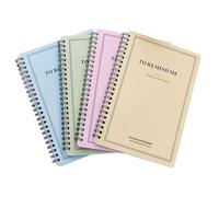 LELYFIT Bloc de Notas Espiral A5, Doble Bobina, Tapa Dura Cartón, 210x142mm, 60 Hojas de 120 Páginas, Pack de 4 Spiral Diario Cuaderno Cuaderno Memo