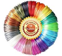 LELYFIT Filamento de Bolígrafo 3D, 18 colores-5M, Total 90M, 1.75mm PLA Filamento, Bobinas de Impresión 3D, 3D Pluma Filament, Navidad para Niños (colores aleatorios)