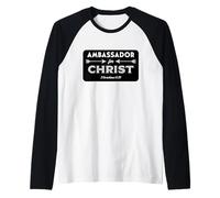 Lema de las Escrituras del Embajador para Cristo Camiseta Manga Raglan