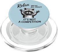 Lema de motivación Relax We're All Crazy Animal Lover PopSockets PopGrip para MagSafe