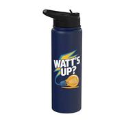 Lema divertido del humor de la bombilla de Watt's Up Stainless Steel Insulated Water Bottle