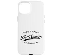 Lema estatal Hot Springs Montana MT para Hombres y Mujeres. Carcasa para iPhone 15 Plus