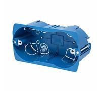 Lemag SRL - Caja de empotrar para 2-4 aparatos - Distancia entre ejes 108,5 mm - Caja eléctrica para pared para frutas y placas - instalaciones civiles - LEMAG SRL (2 plazas)
