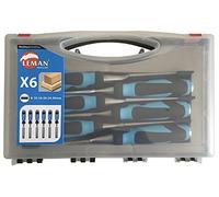 Leman 780.500.06 - Juego de 6 formones (tamaño 140) color azul