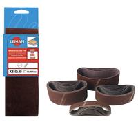 Leman - Juego de 2 abrasiva Leman sin fin 100 x 914 mm corindón, - grano - 60