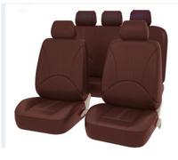 LEMAS 9 Piezas Cuero Funda Asiento Coche para Audi A6 C5 4B Avant A6 C6 4F Avant A6 C6 4F, Impermeables Transpirabilidad Juegos de Cubreasientos Interior Accesorios,D-Coffee