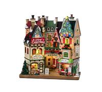 Lemax-15804 Navidad Christmas Village Facade: Tis The Season Shops, Multicolor (15804)