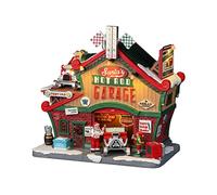 Lemax 25863-UK Wonderland Lighted Buildings: Santa's Hot Rod Garage