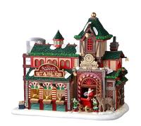 Lemax 25926 Wonderland Lighted Building: Santa's Reindeer Stables, Multicolor (34101)