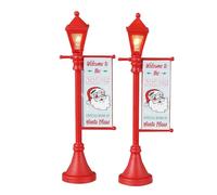 Lemax 34091 Santa's Wonderland Accesorio: Poste de lámpara del Polo Norte (Juego de 2)