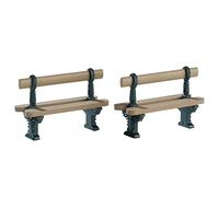 Lemax- Accesorio de Pueblo navideño: Banco de Doble Asiento (Juego de 2) (74235)