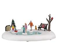 Lemax Accesorio de Pueblo navideño: día de Patinaje Familiar, Resina