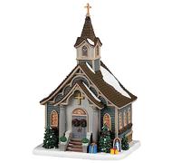 Lemax- Ángel 35066 Caddington Village Lighted Building: Small Town Church, Multicolor