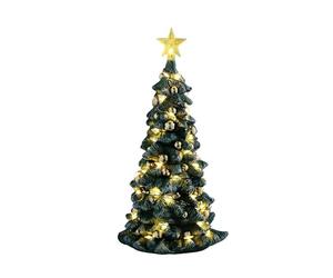 Lemax Árbol de Navidad nevado, luz Transparente, Funciona con Pilas (4,5 V), árboles iluminados, #54526