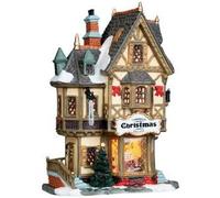 Lemax Casa de porcelana iluminada Tannenbaum Christmas Shoppe 11.5 pulgadas de alto x 7.2 pulgadas