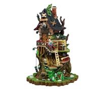 Lemax, Casa petrificada del árbol del bosque, edificios iluminados, #55294
