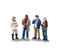 LEMAX Conjunto de 4 personajes de la excursión con amigos "Food Truck Patrons" en resina (alto 6,7 x 9,4 x 2,6 cm)