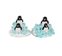 LEMAX Conjunto de dos piezas "Candy Penguin Colony" Colonia de pingüinos en resina Sugar 'N' Spice