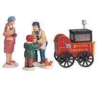 LEMAX Construye tu pueblo carrito de figuritas y castañas asadas 10x6x5,5 cm