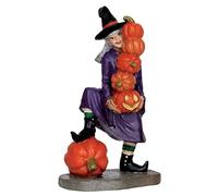 Lemax - Delicate Balance - Bruja con Calabazas - Spooky Town - Polyresin - Figuras y Accesorios para Halloween